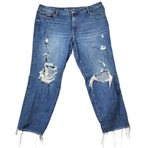 Old Navy High Rise OG Straight Distressed Jeans